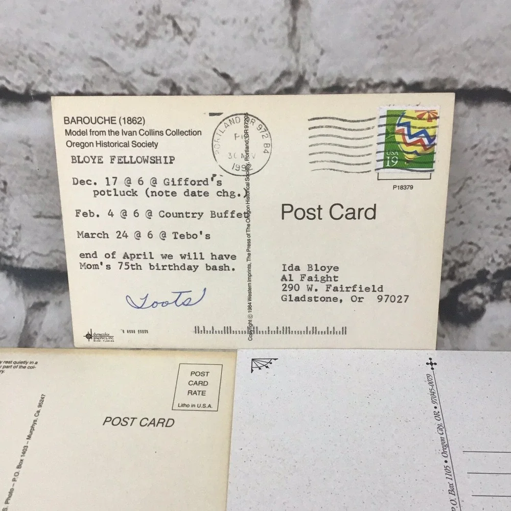 Vintage Postcards Oregon Trail Covered Wagons‎ Pioneers Lot Of 7 Collectible